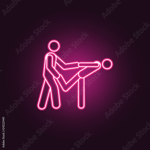 Training of leg icon. Element of medicine physiotherapy of legs icon for mobile concept and web apps. Thin line Training of leg icon can be used for web and mobile