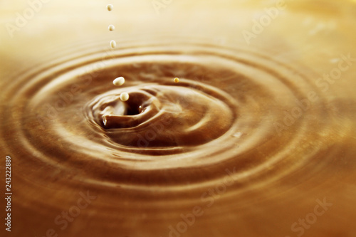 Coffee and milk droplet
