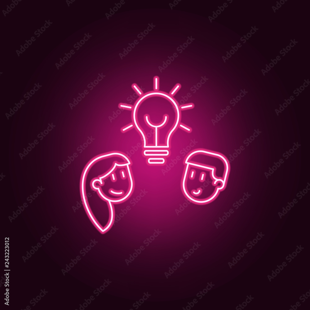 friendly idea icon. Elements of Friendship in neon style icons. Simple icon for websites, web design, mobile app, info graphics friendly idea icon. Elements of Friendship in neon style icons. Simple icon for websites, web design, mobile app, info graphics