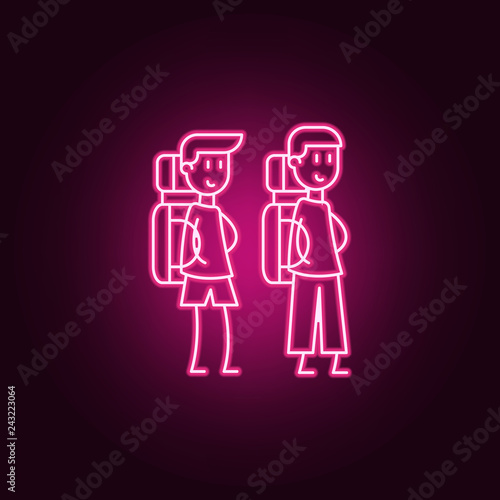 classmates icon. Elements of Friendship in neon style icons. Simple icon for websites, web design, mobile app, info graphics