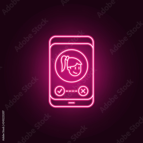 call from beloved icon. Elements of Friendship in neon style icons. Simple icon for websites, web design, mobile app, info graphics