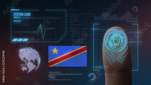 Finger Print Biometric Scanning Identification System. Democratic Republic of the Congo Nationality photo