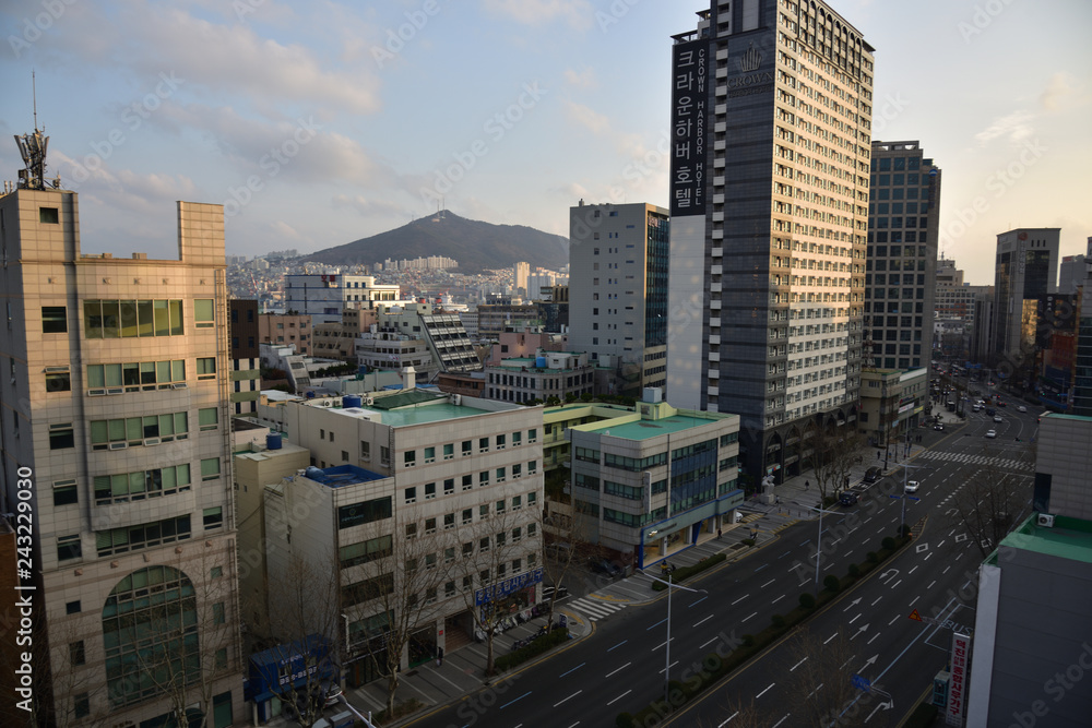 韓国の街の風景