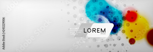 Background abstract - blurred dotted color circle shape, techno bubbles