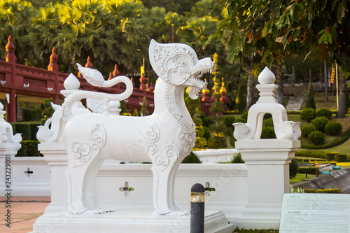 Wallpaper Mural White Statue of Singha. Chiang Mai , Thailand. Torontodigital.ca