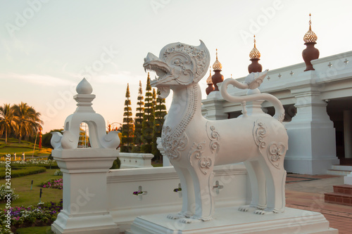 Wallpaper Mural White Statue of Singha. Chiang Mai , Thailand. Torontodigital.ca