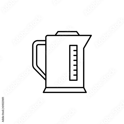boiling vessel, electric appliance, tea kettle icon. Element of kitchen utensils icon for mobile concept and web apps. Detailed boiling vessel, electric appliance, tea kettle icon