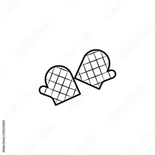 baking gloves, oven gloves, oven mitt icon. Element of kitchen utensils icon for mobile concept and web apps. Detailed baking gloves, oven gloves, oven mitt icon