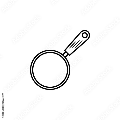 iron pan, roti maker, cookware icon. Element of kitchen utensils icon for mobile concept and web apps. Detailed iron pan, roti maker, cookware icon can be used for web and mobile
