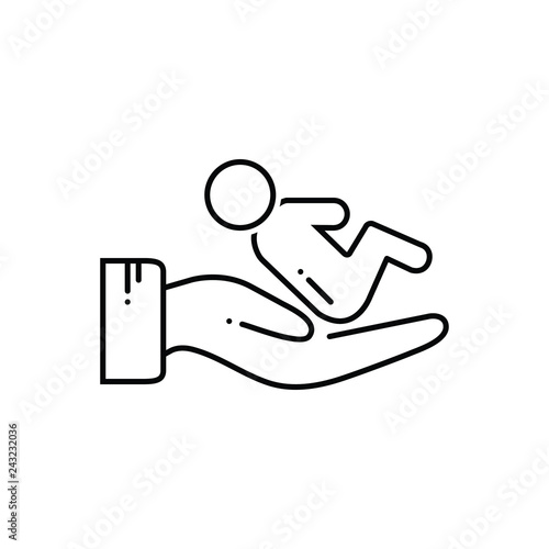 Black line icon for postnatal 