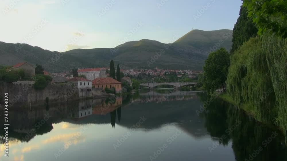 View of Trebisnjica river in the evening, Bosnia and Herzegovina, Trebinje View of Trebisnjica river in the evening, Bosnia and Herzegovina, Trebinje