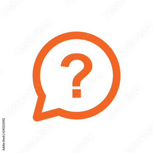 question mark outline vector