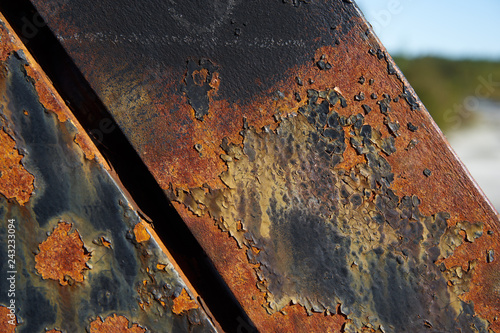 old steel beam rusting
