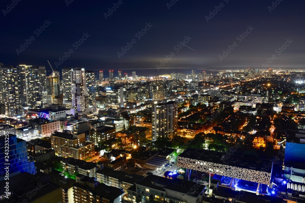 Night photo of a big City