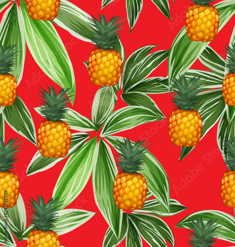 Pineapples seamless patter10