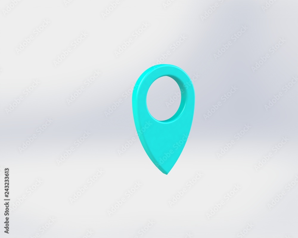 LOCATION pin glossy blue arrow. The concept of tagging a sign landmark needle tip to create a route search. Isolated on white background 3D rendering 3D. LOCATION pin glossy blue arrow. The concept of tagging a sign landmark needle tip to create a route search. Isolated on white background 3D rendering 3D.
