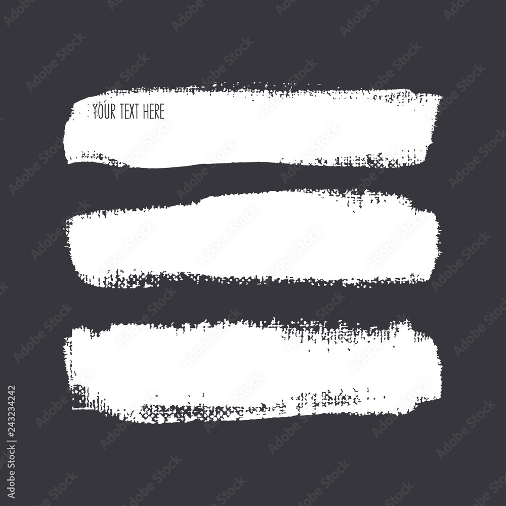Set of brush strokes Set of brush strokes