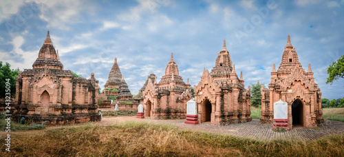 landscape view of pagoda  in Bagan  Myanmar