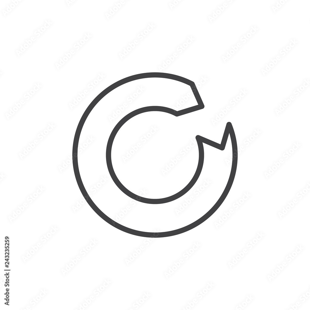 Reload arrow line icon. linear style sign for mobile concept and web design. Circular rotation arrow outline vector icon. Symbol, logo illustration. Pixel perfect vector graphics Reload arrow line icon. linear style sign for mobile concept and web design. Circular rotation arrow outline vector icon. Symbol, logo illustration. Pixel perfect vector graphics