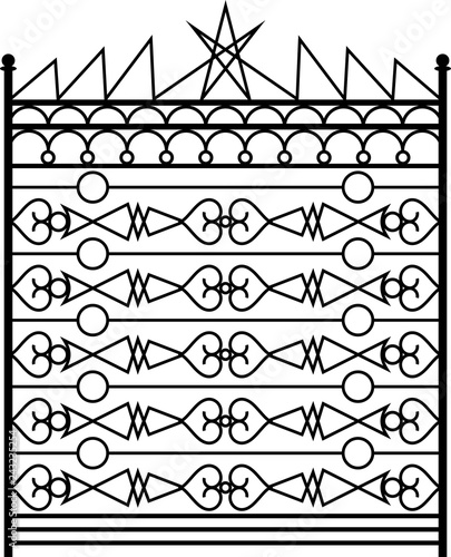 Wrought Iron Gate, Ornamental Design