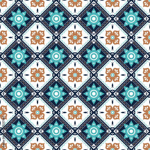 Morocco Mexican Seamless Decorative Pattern Background