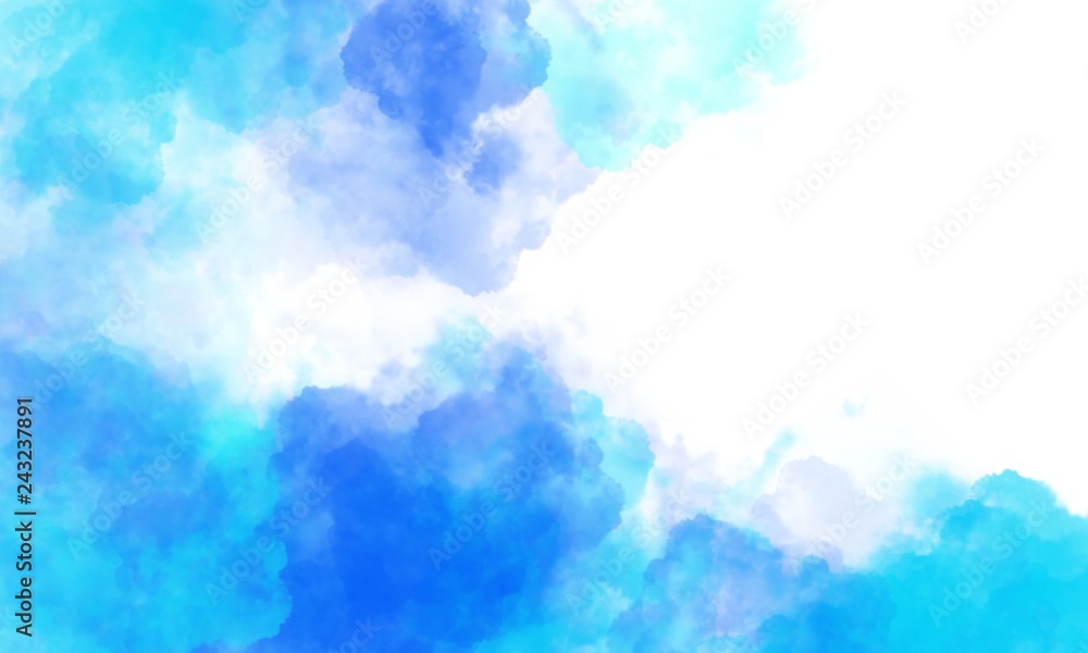 abstract background with blue clouds and space for text