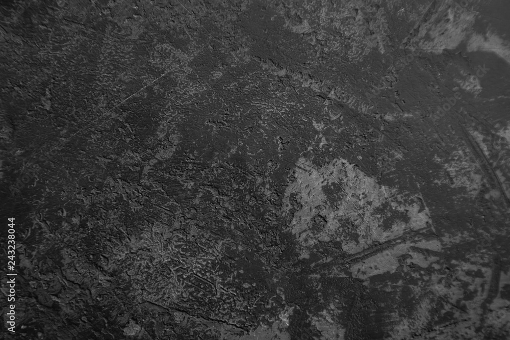 Fototapeta Texture of old black and gray concrete wall for background