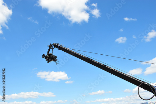 Jimmy jib broadcasting camera shooting