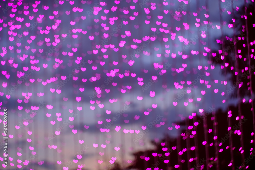 Purple heart bokeh Purple heart bokeh