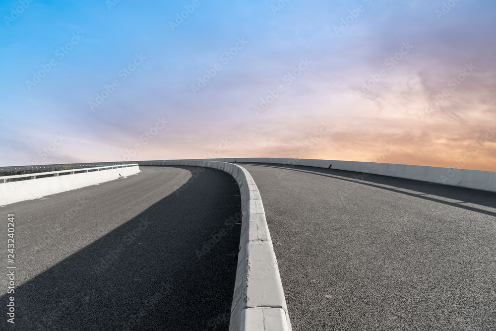 Air highway asphalt road and beautiful sky scenery Air highway asphalt road and beautiful sky scenery