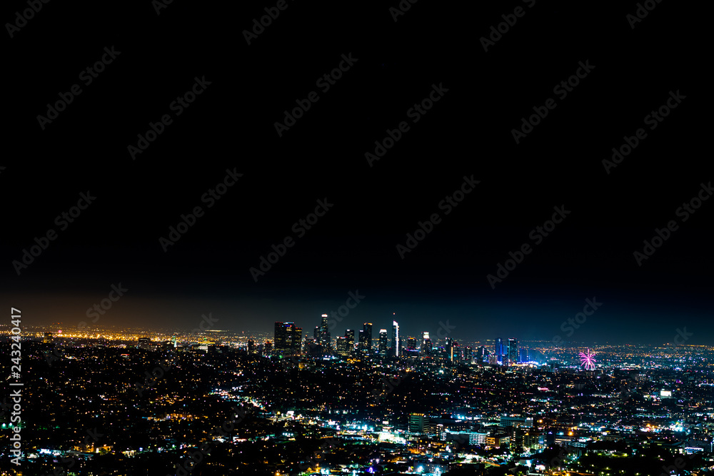 Obraz premium Los Angeles Skyline at Night at Griffith Observatory