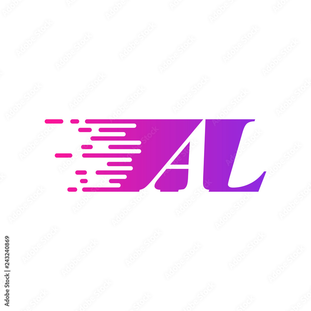 initial letter logo moves fast initial letter logo moves fast