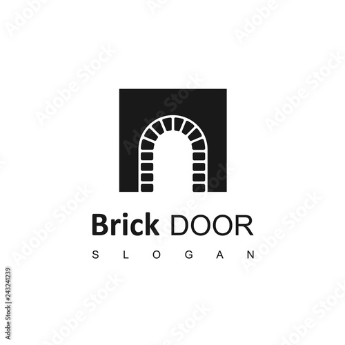 Brick Door, Building and Real Estate Logo Design Inspiration