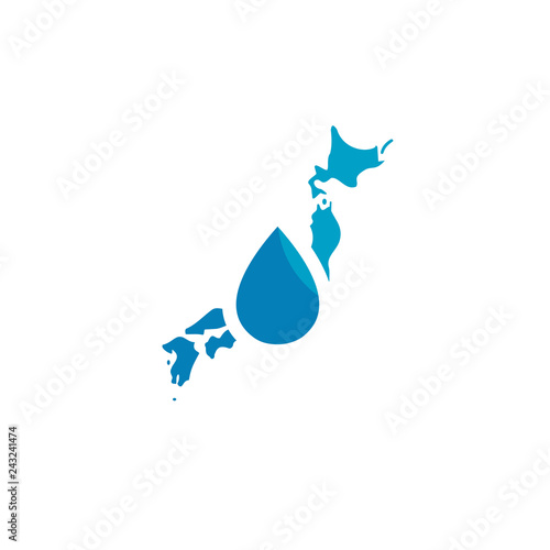 Japan Pure Water Logo Design Inspiration