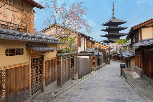 Historical street in Kyoto, Japan