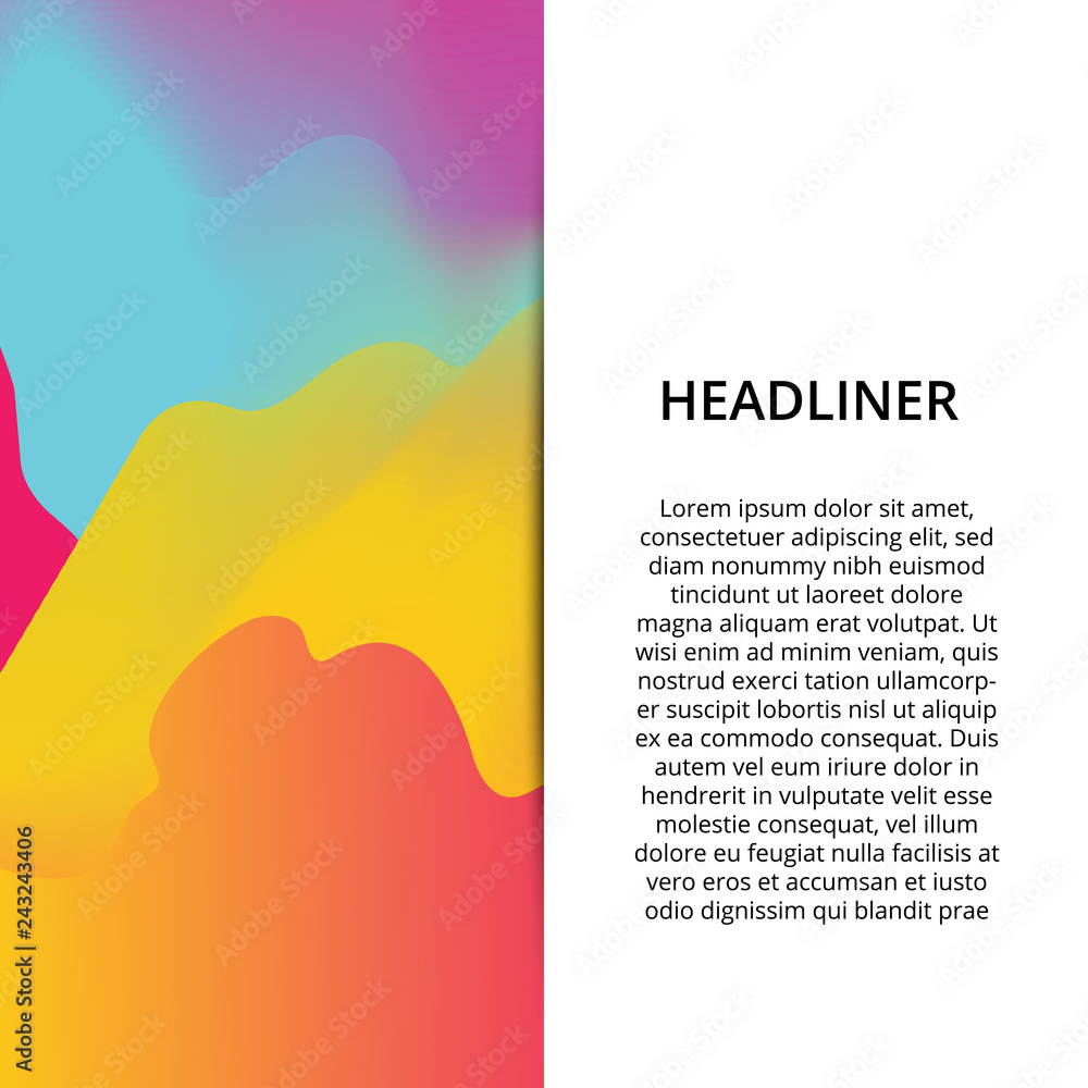 Banner background design. Colored modern abstract template