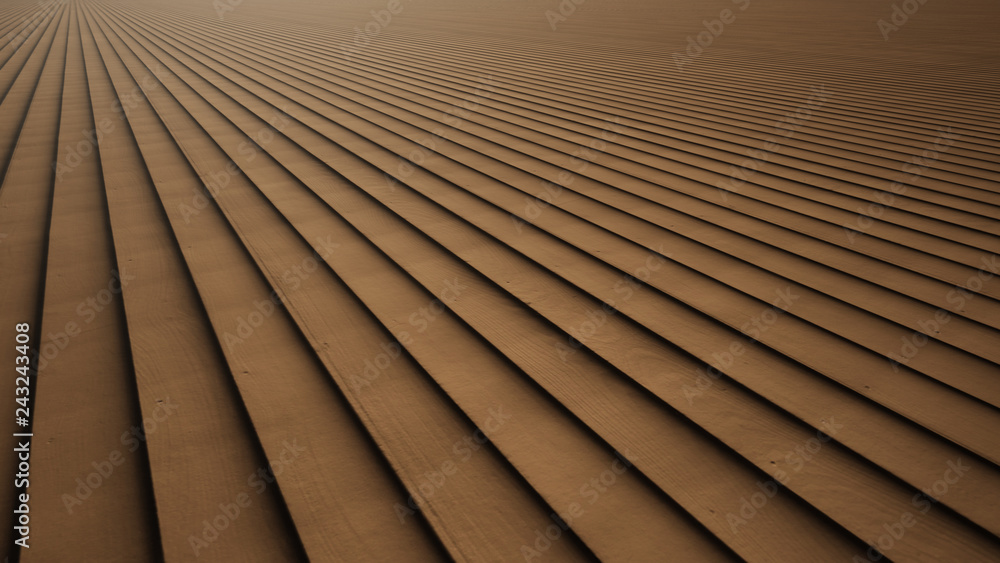 Wooden floor with bright light at the back Wooden floor with bright light at the back