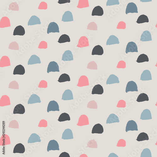 Hand drawn ink seamless pattern. Endless vector background