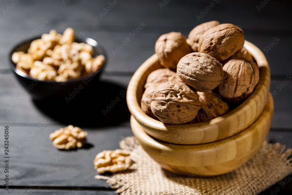 Organic healthy food and clean eating such a walnuts Organic healthy food and clean eating such a walnuts