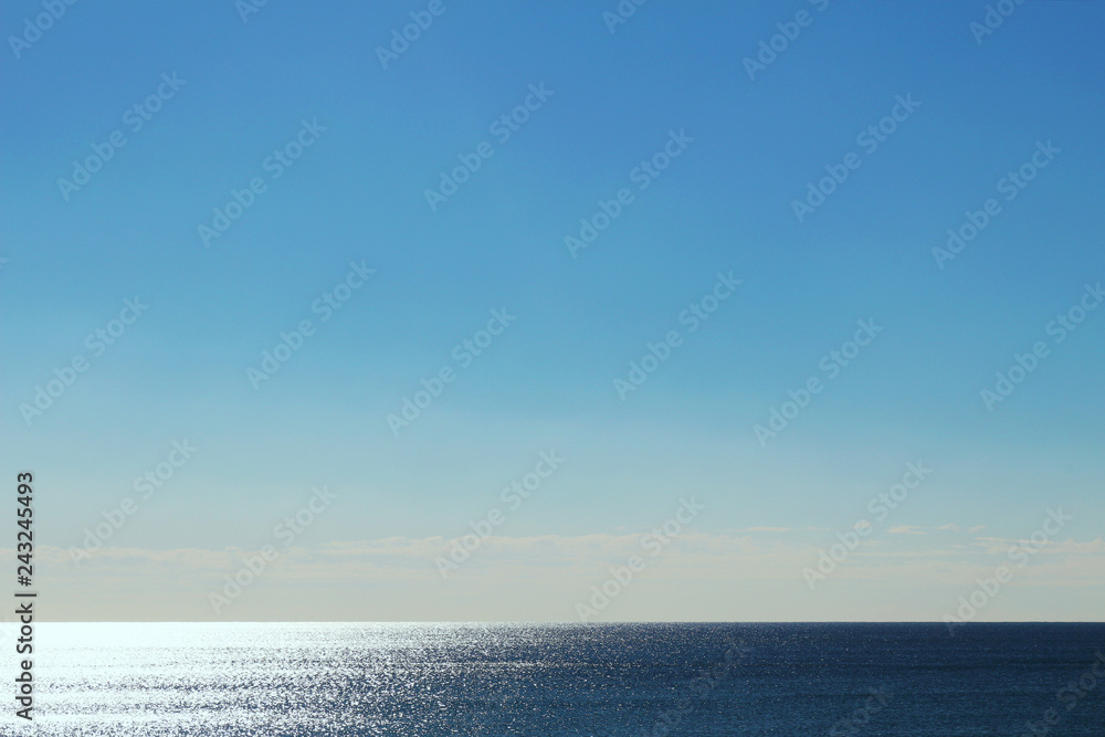 Sea horizontal line and clear sky Sea horizontal line and clear sky