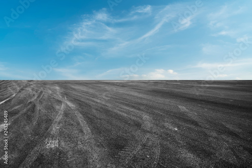 Air highway asphalt road and beautiful sky scenery