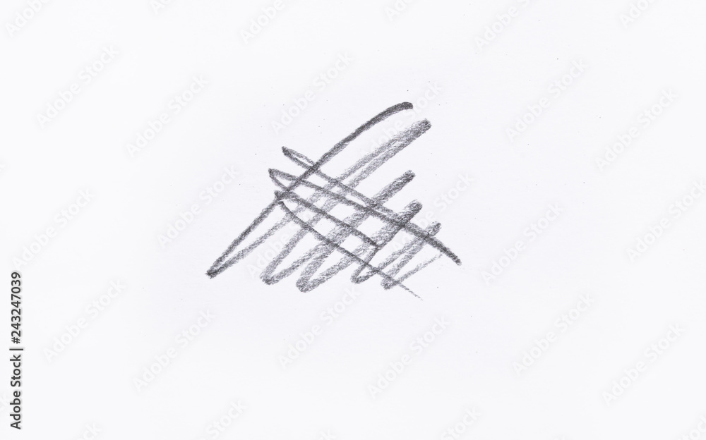 multiple linear pencil scratches on blank paper surface. multiple linear pencil scratches on blank paper surface.