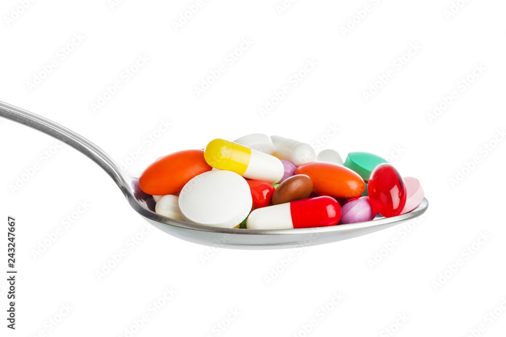 Spoon with pills Spoon with pills