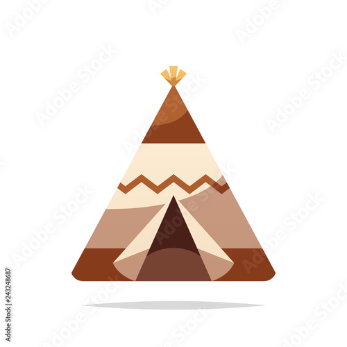 Native american tent tipi vector isolated