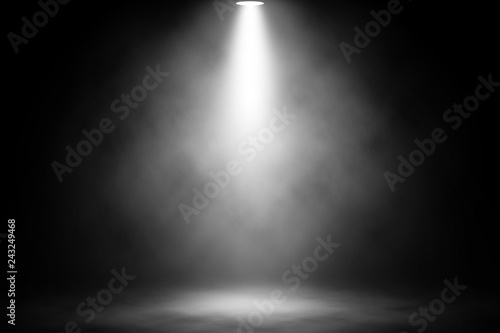 White light smoke on the floor background.