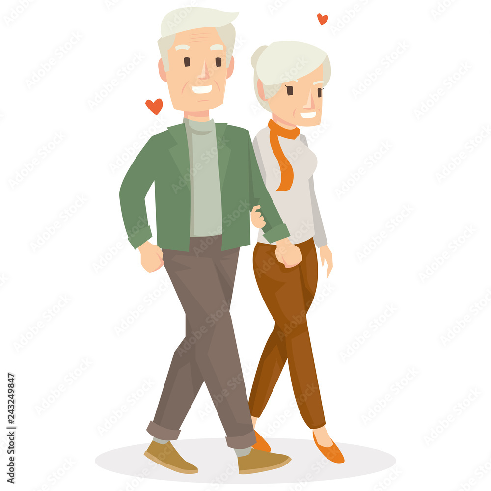 A old couple dating on valentine day