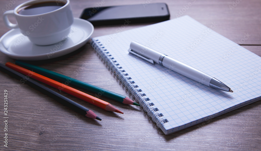 notebook pen smartphone coffee notebook pen smartphone coffee