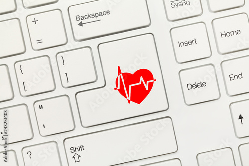 Photos White conceptual keyboard - Cardiology symbol