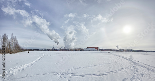 Stora Enso Imatran Paper Mill Finland saimaa lake winter