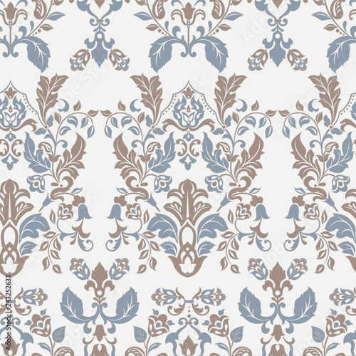 Seamless vintage baroque pattern. Vector floral background